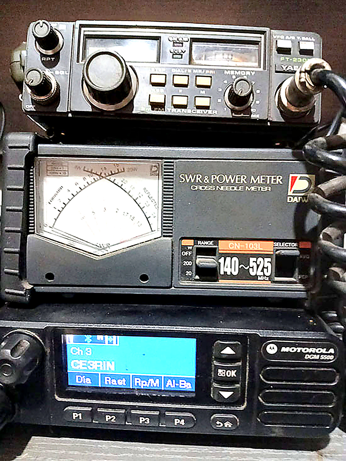 Equipo de radio con indicativo CE3RIN